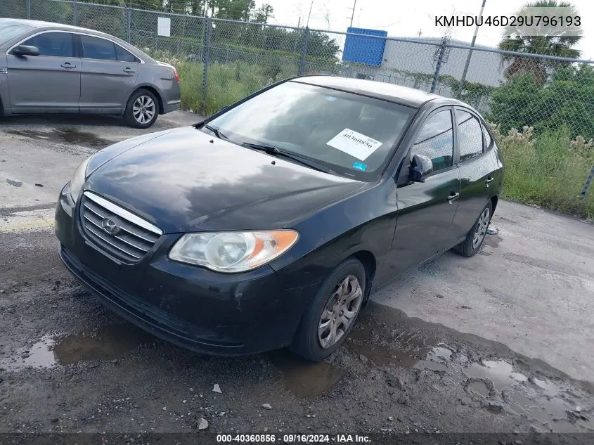 2009 Hyundai Elantra Gls VIN: KMHDU46D29U796193 Lot: 40360856