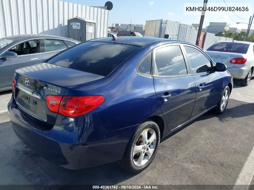 KMHDU46D99U824636 2009 Hyundai Elantra Se