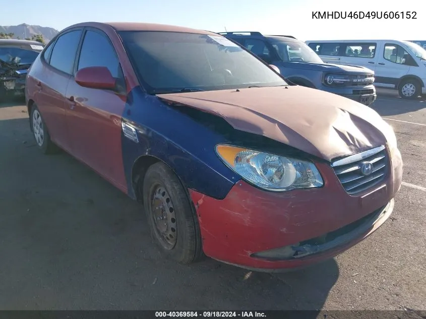 2009 Hyundai Elantra Gls VIN: KMHDU46D49U606152 Lot: 40369584