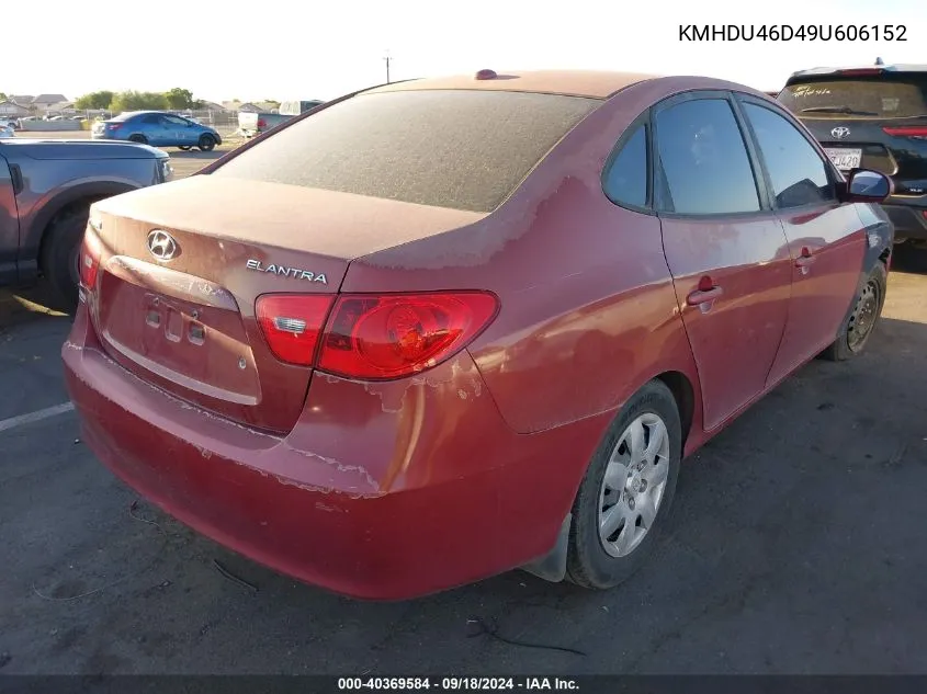 KMHDU46D49U606152 2009 Hyundai Elantra Gls