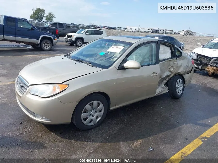 2009 Hyundai Elantra Gls VIN: KMHDU46D19U603886 Lot: 40385536