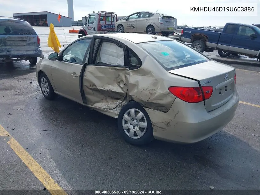 KMHDU46D19U603886 2009 Hyundai Elantra Gls