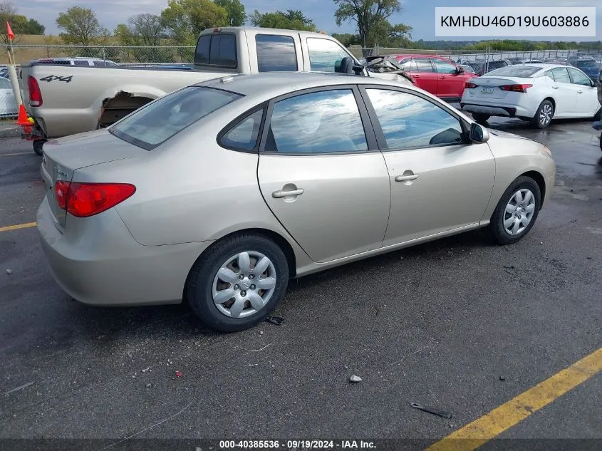 2009 Hyundai Elantra Gls VIN: KMHDU46D19U603886 Lot: 40385536