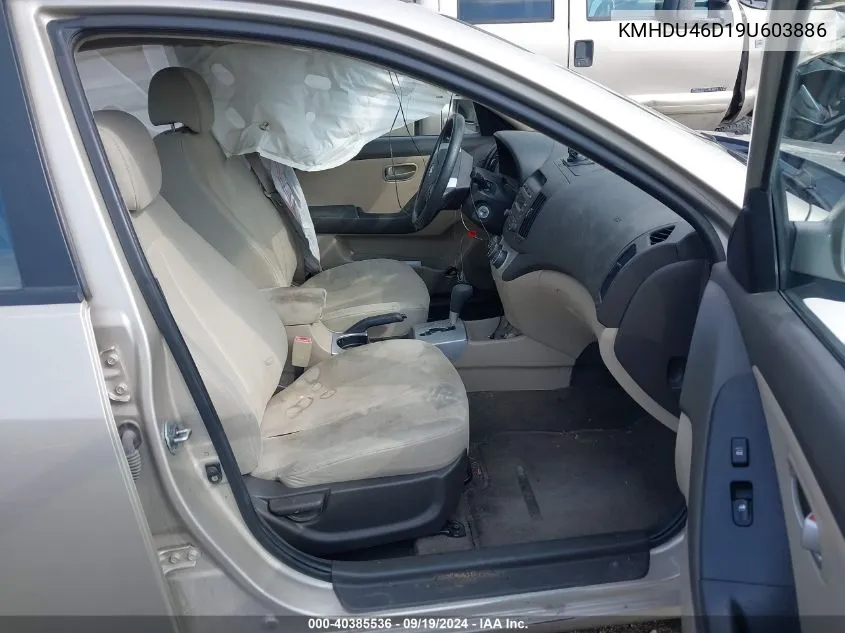 KMHDU46D19U603886 2009 Hyundai Elantra Gls