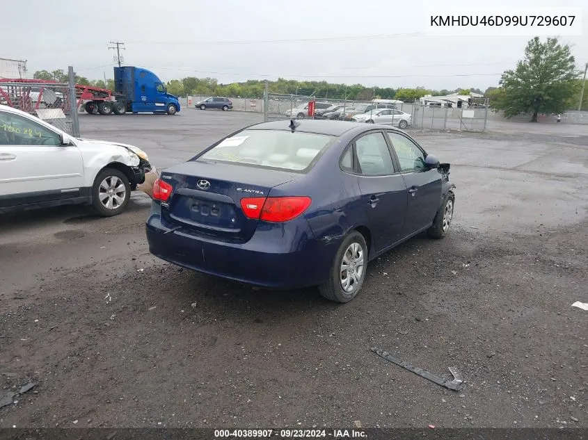 KMHDU46D99U729607 2009 Hyundai Elantra Gls