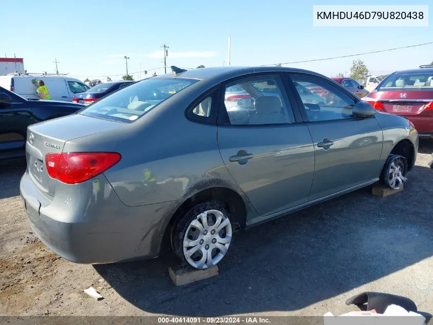 KMHDU46D79U820438 2009 Hyundai Elantra Gls