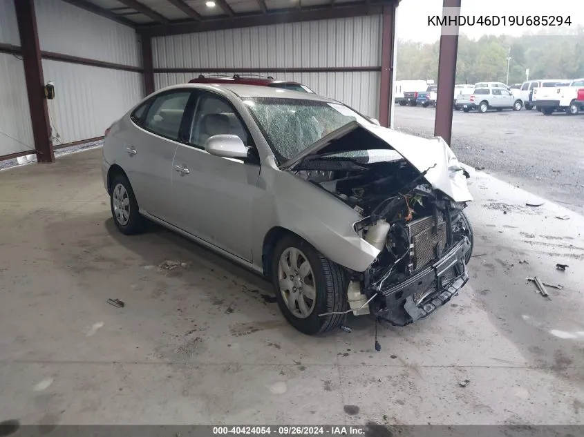 2009 Hyundai Elantra Gls VIN: KMHDU46D19U685294 Lot: 40424054