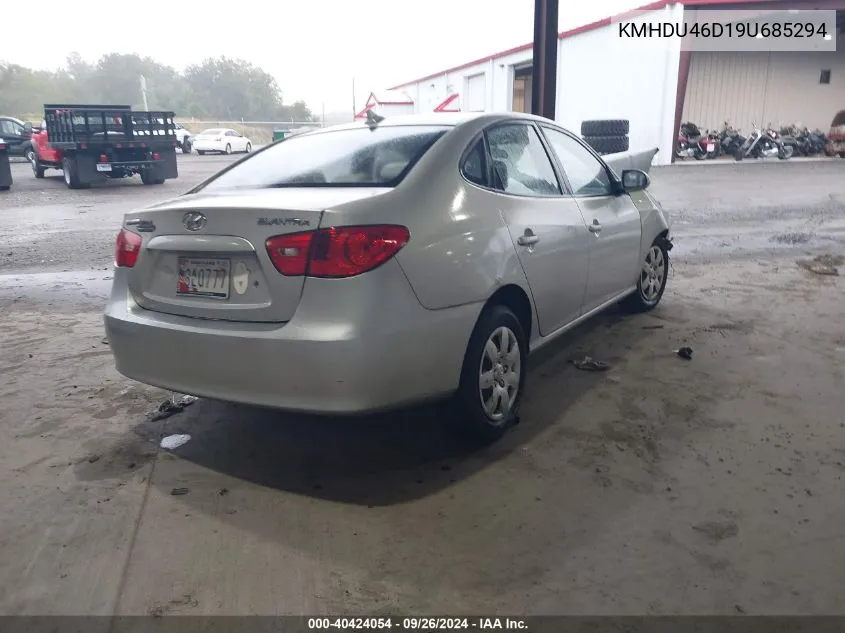 KMHDU46D19U685294 2009 Hyundai Elantra Gls