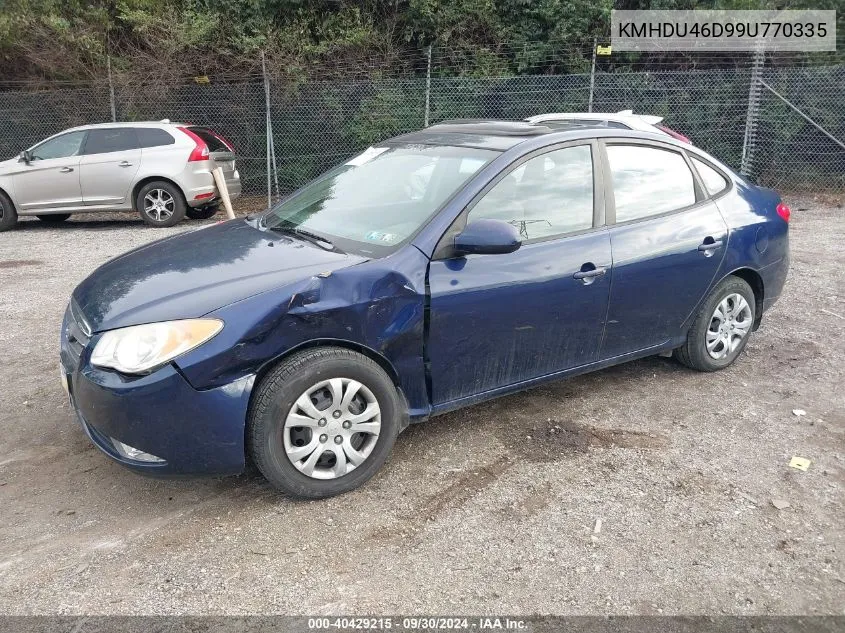 KMHDU46D99U770335 2009 Hyundai Elantra Gls