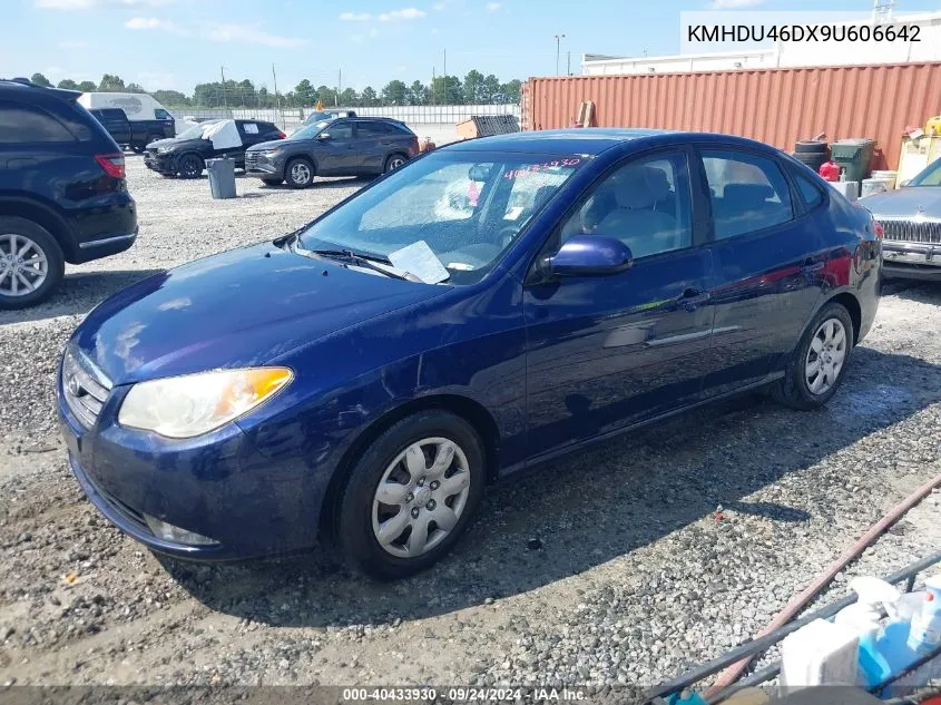 2009 Hyundai Elantra Gls VIN: KMHDU46DX9U606642 Lot: 40433930