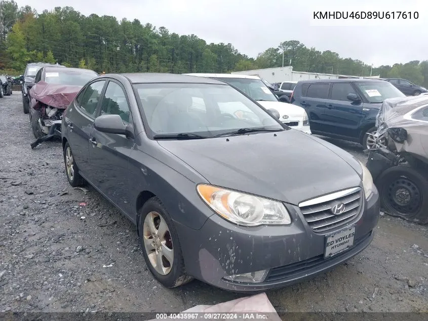 KMHDU46D89U617610 2009 Hyundai Elantra Se