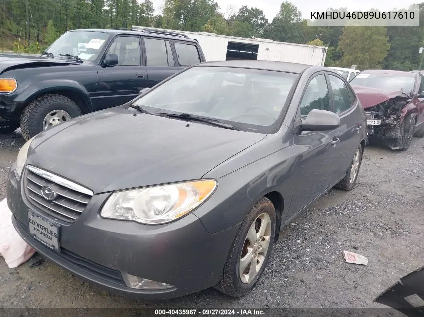 2009 Hyundai Elantra Se VIN: KMHDU46D89U617610 Lot: 40435967