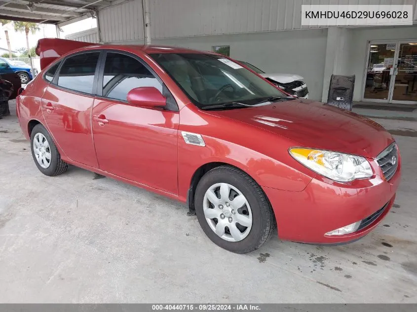 2009 Hyundai Elantra Gls VIN: KMHDU46D29U696028 Lot: 40440715