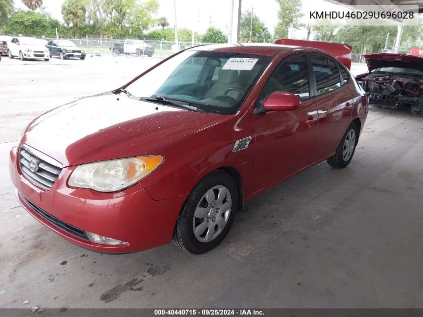 KMHDU46D29U696028 2009 Hyundai Elantra Gls