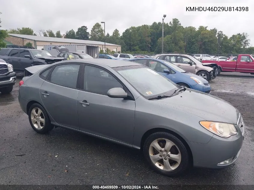 2009 Hyundai Elantra Se VIN: KMHDU46D29U814398 Lot: 40459509