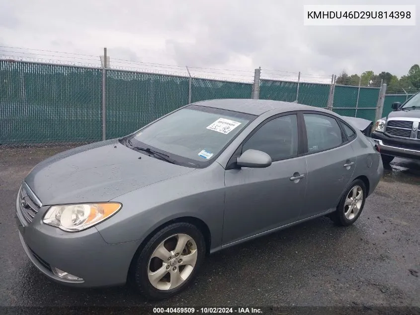 KMHDU46D29U814398 2009 Hyundai Elantra Se