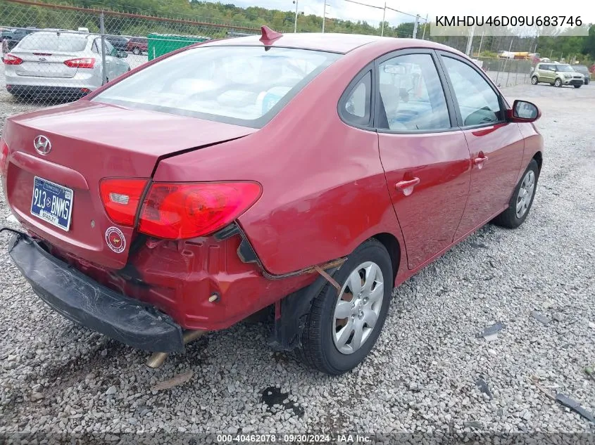 2009 Hyundai Elantra Gls VIN: KMHDU46D09U683746 Lot: 40462078