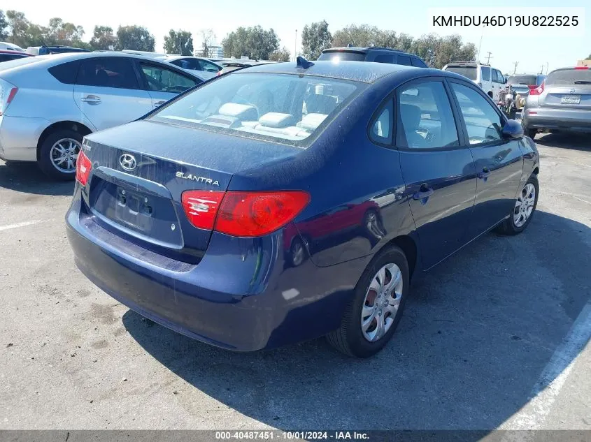 KMHDU46D19U822525 2009 Hyundai Elantra Gls