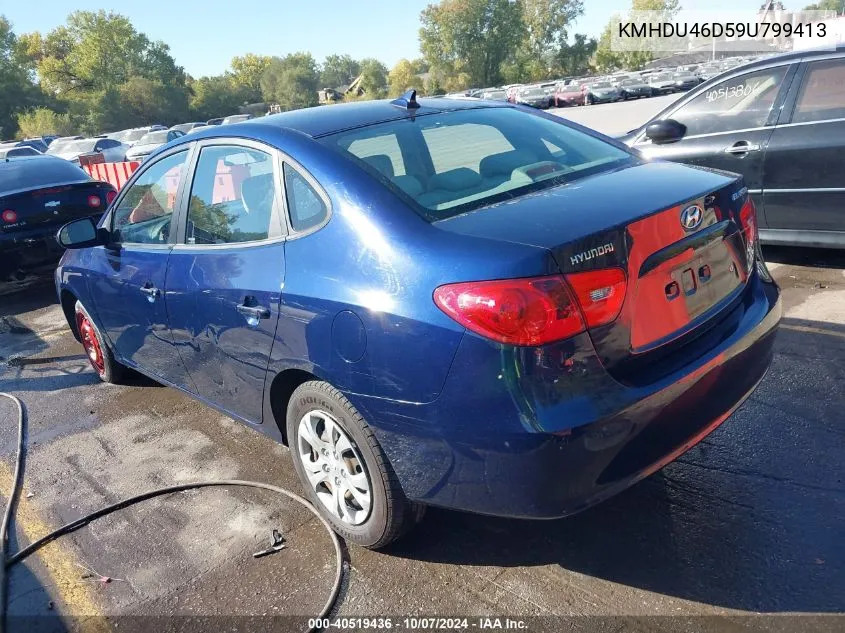 2009 Hyundai Elantra Gls VIN: KMHDU46D59U799413 Lot: 40519436