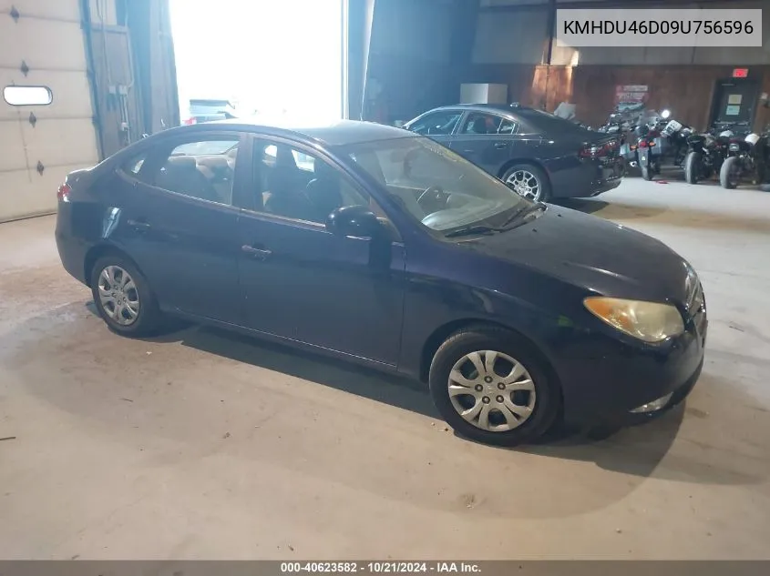 2009 Hyundai Elantra Gls/Se VIN: KMHDU46D09U756596 Lot: 40623582