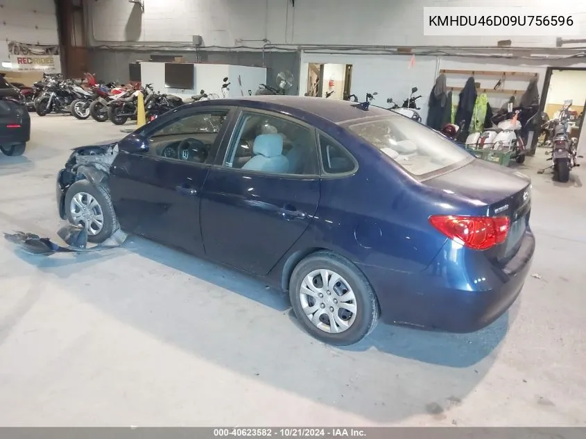 2009 Hyundai Elantra Gls/Se VIN: KMHDU46D09U756596 Lot: 40623582