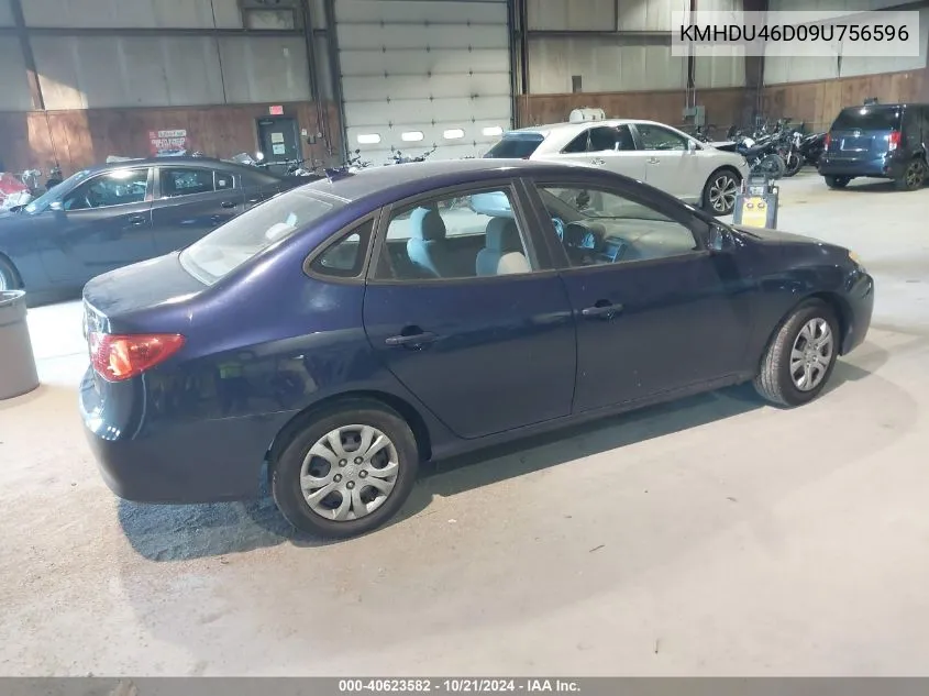 2009 Hyundai Elantra Gls/Se VIN: KMHDU46D09U756596 Lot: 40623582