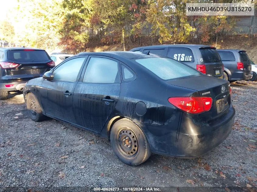 2009 Hyundai Elantra Gls VIN: KMHDU46D39U815270 Lot: 40626273