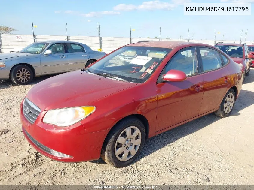 2009 Hyundai Elantra Gls VIN: KMHDU46D49U617796 Lot: 40654805