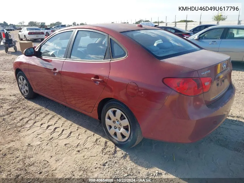 2009 Hyundai Elantra Gls VIN: KMHDU46D49U617796 Lot: 40654805