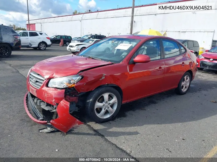 2009 Hyundai Elantra Se VIN: KMHDU46DX9U604521 Lot: 40708042