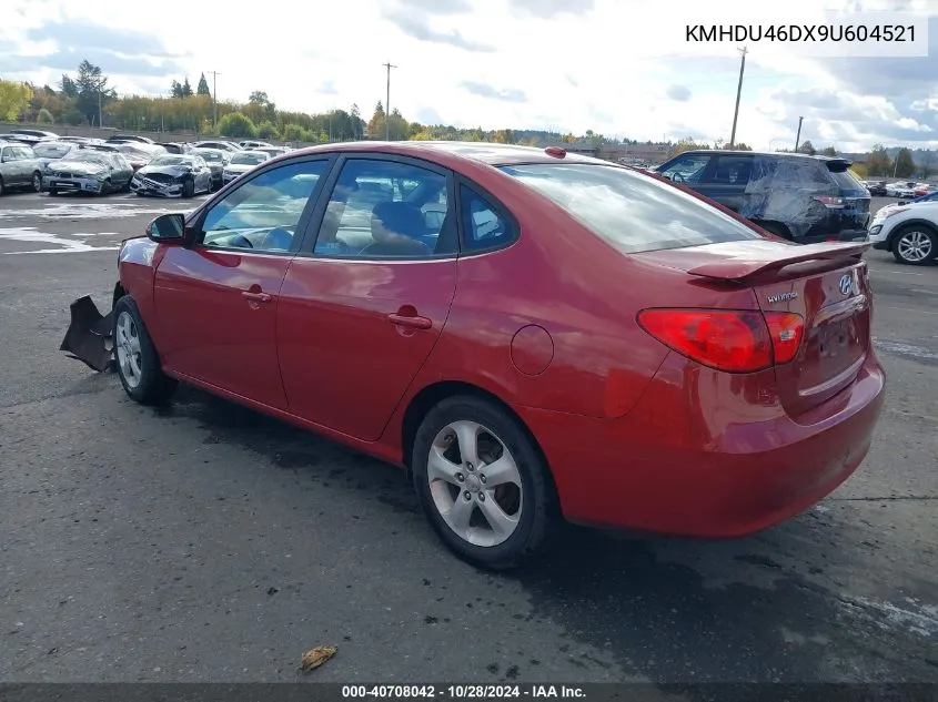 2009 Hyundai Elantra Se VIN: KMHDU46DX9U604521 Lot: 40708042