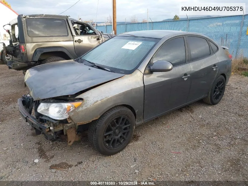 2009 Hyundai Elantra Gls VIN: KMHDU46D49U705375 Lot: 40718383