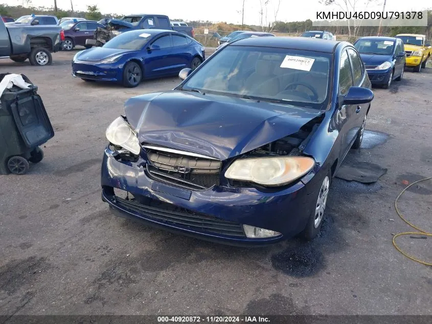 2009 Hyundai Elantra Gls VIN: KMHDU46D09U791378 Lot: 40920872