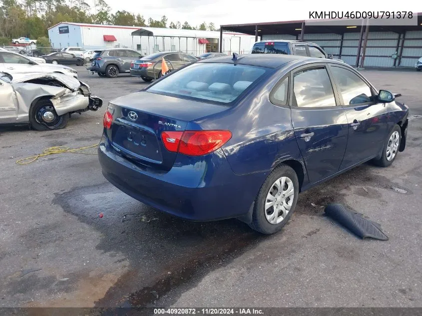 2009 Hyundai Elantra Gls VIN: KMHDU46D09U791378 Lot: 40920872