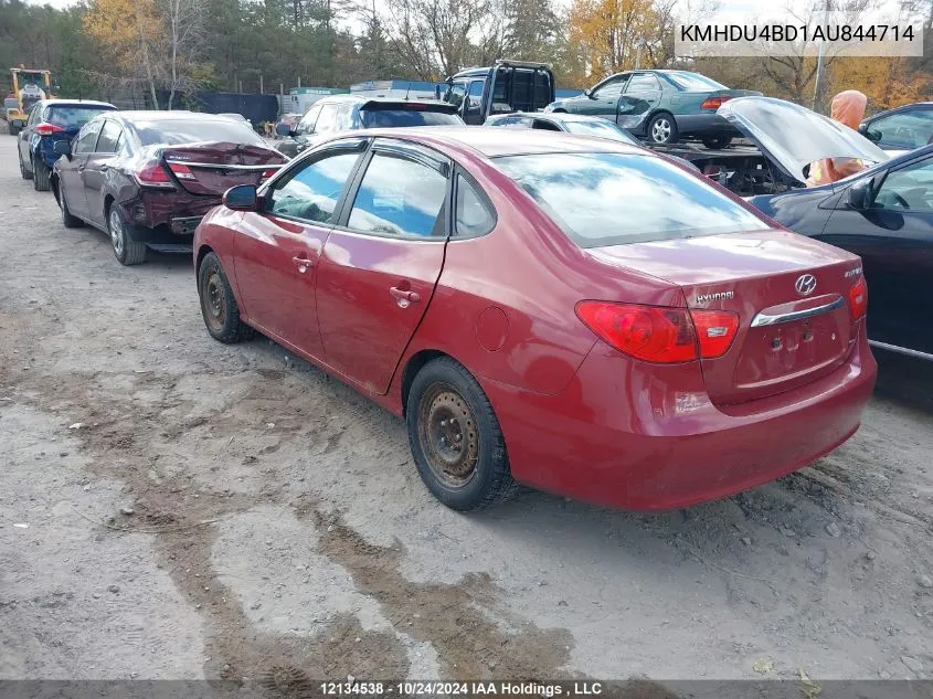 2010 Hyundai Elantra Gl VIN: KMHDU4BD1AU844714 Lot: 12134538