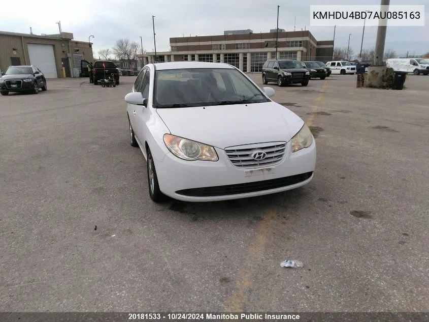 KMHDU4BD7AU085163 2010 Hyundai Elantra Gl