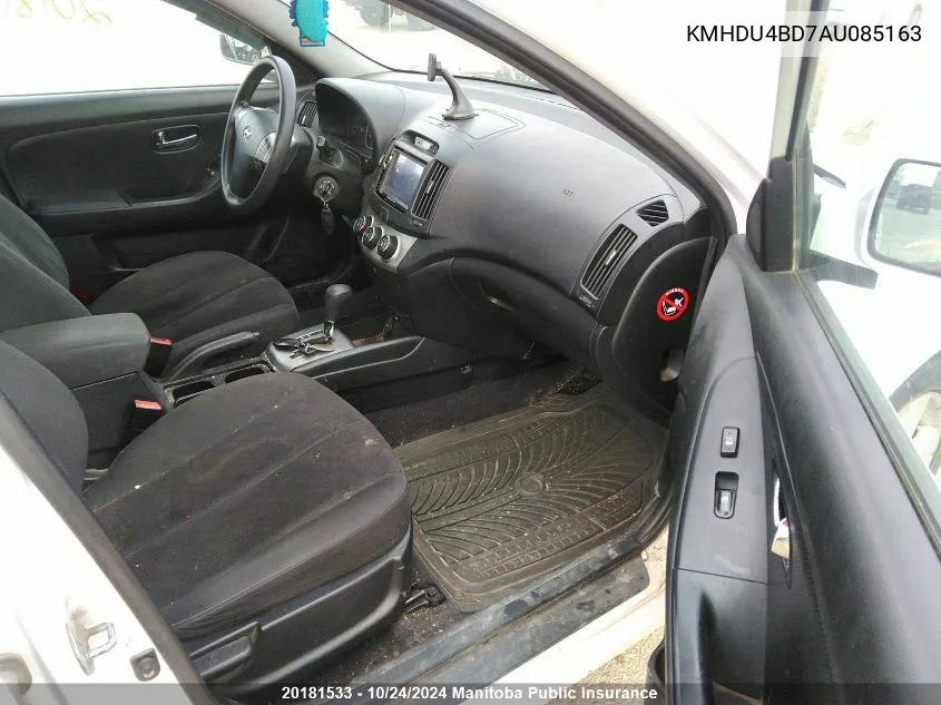 KMHDU4BD7AU085163 2010 Hyundai Elantra Gl