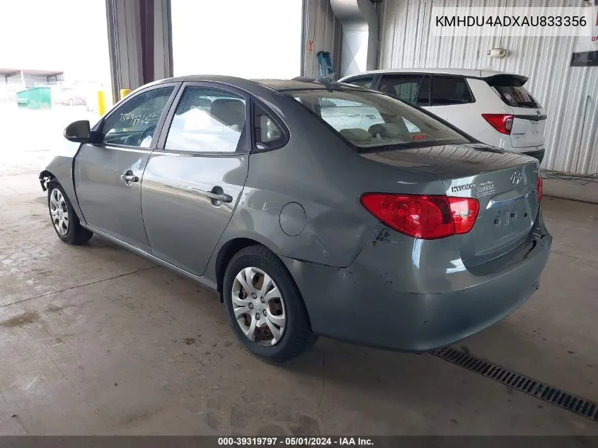 KMHDU4ADXAU833356 2010 Hyundai Elantra Gls