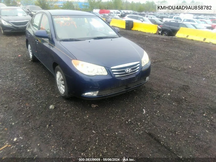 KMHDU4AD9AU858782 2010 Hyundai Elantra Blue/Gls/Se