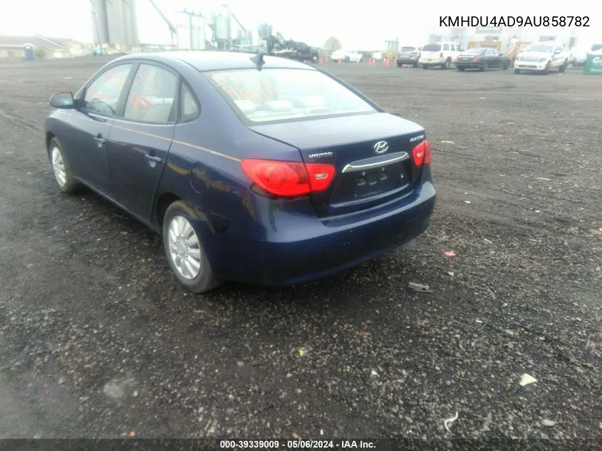 2010 Hyundai Elantra Blue/Gls/Se VIN: KMHDU4AD9AU858782 Lot: 39339009