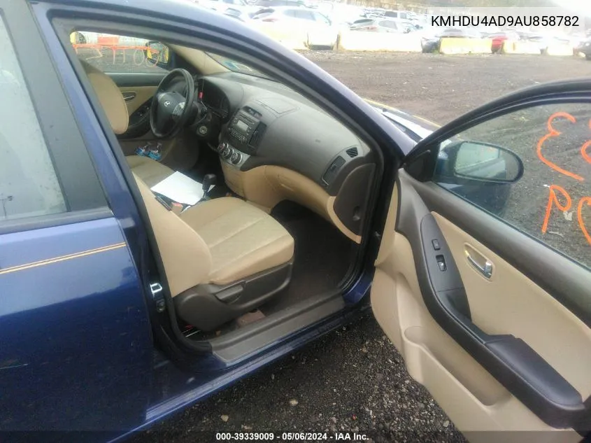 KMHDU4AD9AU858782 2010 Hyundai Elantra Blue/Gls/Se