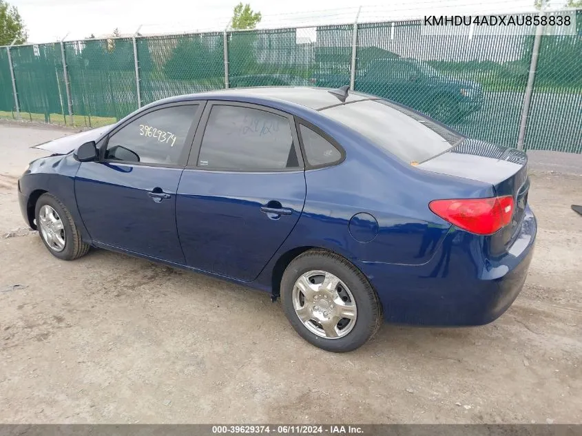 2010 Hyundai Elantra Gls VIN: KMHDU4ADXAU858838 Lot: 40498151