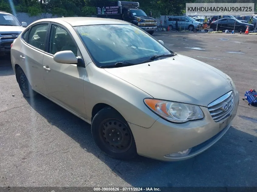 2010 Hyundai Elantra Gls VIN: KMHDU4AD9AU904725 Lot: 39850526