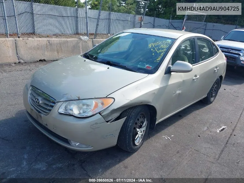 2010 Hyundai Elantra Gls VIN: KMHDU4AD9AU904725 Lot: 39850526