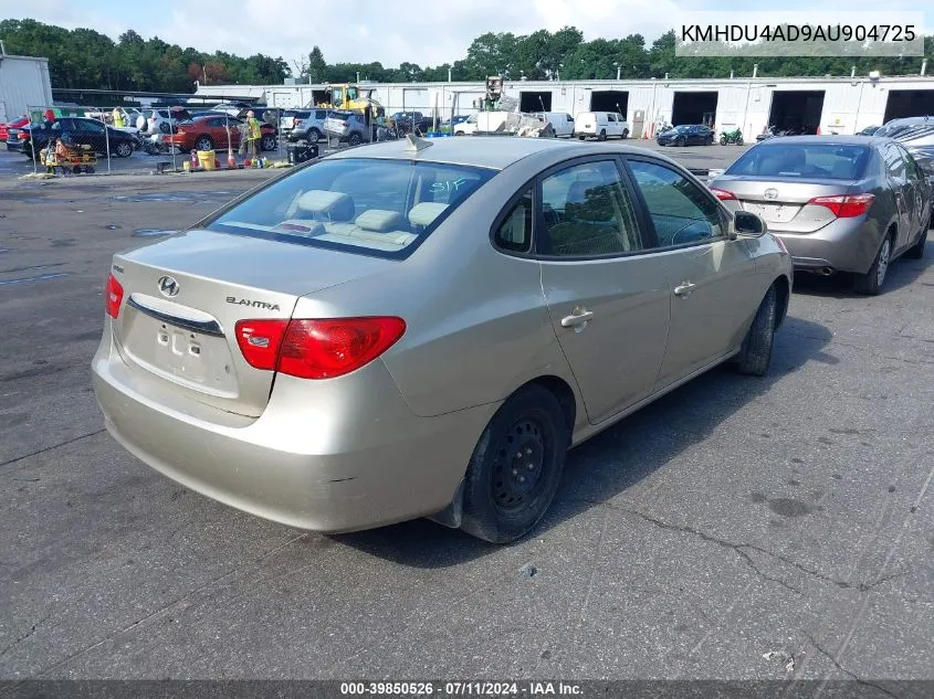 2010 Hyundai Elantra Gls VIN: KMHDU4AD9AU904725 Lot: 39850526