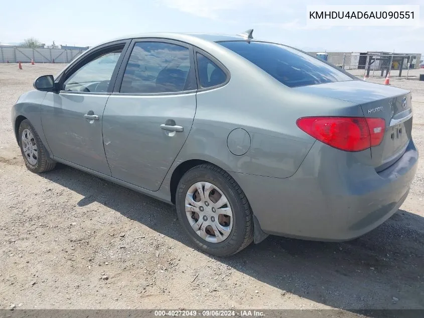 KMHDU4AD6AU090551 2010 Hyundai Elantra Gls