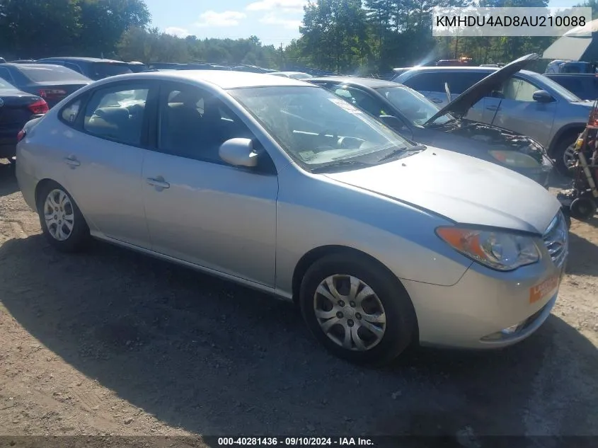 2010 Hyundai Elantra Blue/Gls/Se VIN: KMHDU4AD8AU210088 Lot: 40281436