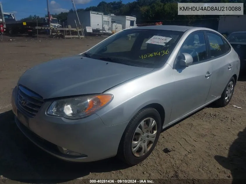 2010 Hyundai Elantra Blue/Gls/Se VIN: KMHDU4AD8AU210088 Lot: 40281436