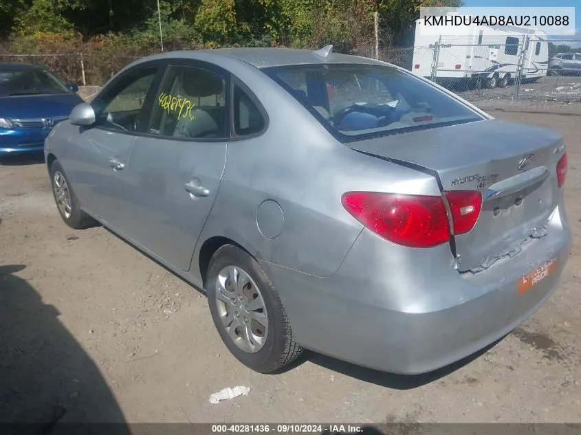 2010 Hyundai Elantra Blue/Gls/Se VIN: KMHDU4AD8AU210088 Lot: 40281436