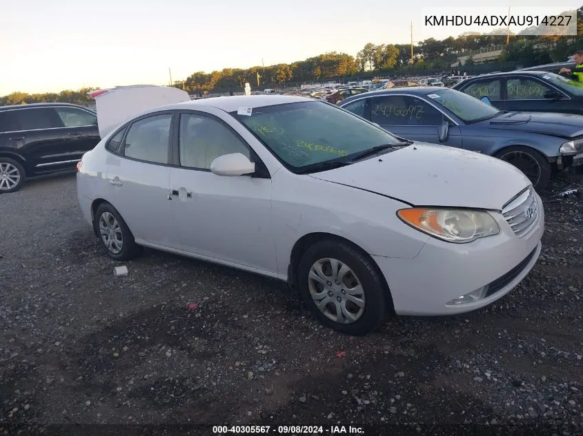 2010 Hyundai Elantra Gls VIN: KMHDU4ADXAU914227 Lot: 40305567